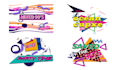 do a 80s retro 90s logo in typography pop style