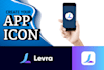 design a professional app icon for mobile app and web