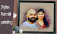draw digital portrait paiting