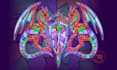 draw stained glass design illustration