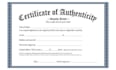 professionally design certificate of authenticity