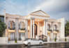 render 3d architecture front elevation facade of exterior house