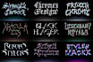 design glass chrome text effect
