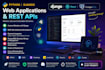 develop websites, rest API with python, django, postgresql, react, git, ai