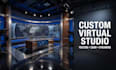 design a realistic virtual studio background for youtube and zoom