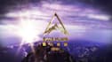 create cinematic sky mountain metallic gold 3d logo reveal intro animation