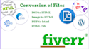 convert  image to HTML and HTML CSS