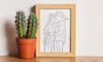 draw minimalist couple line art from your photo