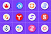 design a minimalist tech startup app crypto and technology logo
