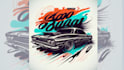drawing car illustration for tshirt sticker posters event
