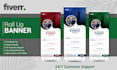 design professional roll up or pop up signage x stand  banner for your brand