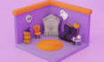 make 3d isometric room and low poly stylized models for you