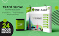 design trade show banner, booth, step and repeat banner