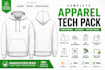 create a professional apparel tech pack for clothing manufacturers