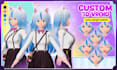 create 3d anime character models for vtuber, vroid, vrchat with rigging