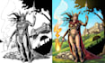 hand drawn illustrations generating color with ai
