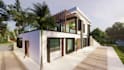 create exterior 3d modeling with revit, hd images with lumion