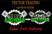 manual vector tracing,  logo design, and vectorization