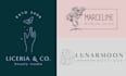 do minimalist botanical boho custom hand drawn logo design
