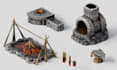 create stylized 3d game props with pbr textures