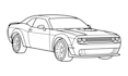create car silhouette for metal art and laser cutting