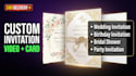 create themed wedding invitation video and e card