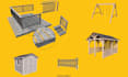 3d design woodworking furniture, pergola, shed, deck