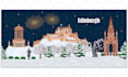 design a custom flat style christmas illustration