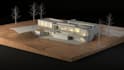 high quality architectural maquette style rendering