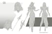 draw character design sheet, concept art and illustration