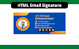 design clickable HTML email signature for gmail outlook yahoo hotmail
