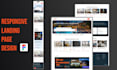 make web UI and landing page design with figma