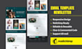 design responsive mailchimp email template, newslatter, landing page