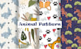 design a creative insect pattern, food pattern, animal pattern