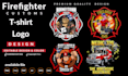 create firefighter t shirt  logo design
