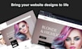 convert your website design to HTML, CSS, js code