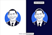 draw minimalist avatar profile picture in 24 hours