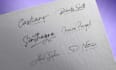design handwritten scripted, cursive and signature logo or photography watermark