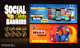 design creative and professional social media posts, ads and banners