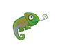 do good looking creative chameleon  logo with free source fil