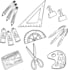 illustrate stationary and any tools or item to be a simple icon