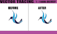 perfectly trace logo or image in vector
