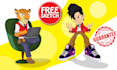 design a creative,unique,custom mascot cartoon logo
