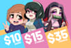 custom chibi vtuber sprites nsfw ready for live2d