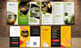 create amazing restaurant food flyers and menu design, trifold, bifold, smoothie