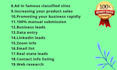 do on page SEO, link building, classified posting, leads generation