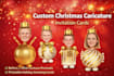 make custom christmas cartoon portraits and cards