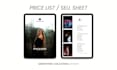 design a photography pricing guide, price list nd sell sheet