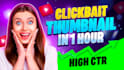design amazing clickbait youtube thumbnail in 2 hours