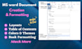 create ms word document book formatting and design data entry and copy paste
